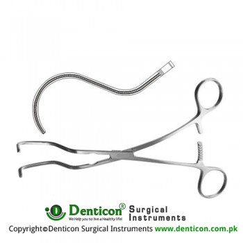 Dale Atrauma Peripheral Vascular Clamp Stainless Steel, 18.5 cm - 7 1/4"